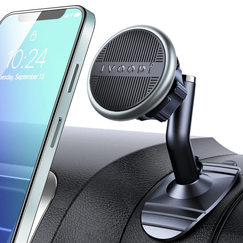 [Australia - AusPower] - IVOODi Magnetic Phone Holder for Car, Strong Magnetic Phone Car Mount for Dashboard, Magnet Car Cell Phone Holder Mount with Cable Clips, Compatible with All Phone 
