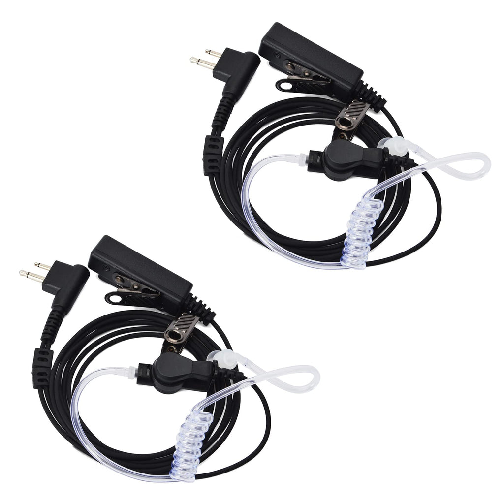 [Australia - AusPower] - UAYESOK Acoustic Tube Walkie Talkie Earpiece with Mic 2 Pin Headset Surveillance Kit for Motorola CP110 CP185 CP200 CP200D CLS1110 CLS1410 Yaesu FT-65R Two Way Radio (2 Pack) 