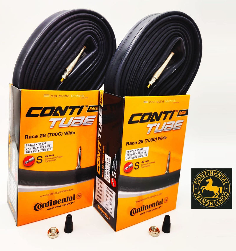 [Australia - AusPower] - Continental Race 28" Wide 700x25-32c Inner Tubes - 42mm Presta Valve (Pack of 2 w/Conti Sticker) 