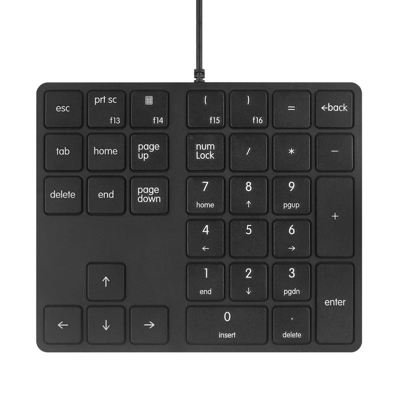 [Australia - AusPower] - Numeric Keypad 34 Keys (30%) Mini Multifunctional Wired Numpad Portable Keypad Black Magicforce by Qisan 