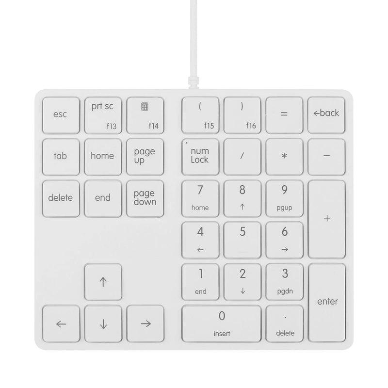 [Australia - AusPower] - Numeric Keypad 34 Keys (30%) Mini Multifunctional Wired Numpad Portable Keypad White Magicforce by Qisan 