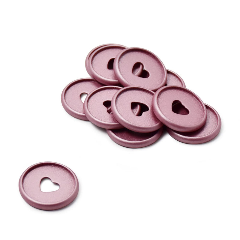 [Australia - AusPower] - 11 Pieces Heart Expansion Plastic Discs Multicolor Binding Discs for DIY Notebooks Planners (28mm/1.1 inches, Pink) 28mm/1.1 inches 