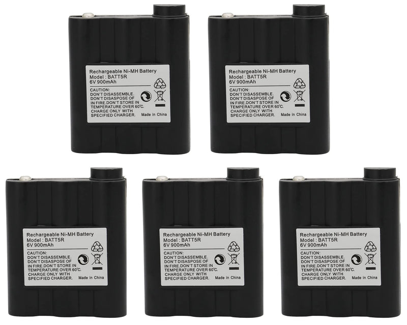 [Australia - AusPower] - Karier 5Pcs BATT5R 900mAh Ni-MH Battery Compatible for Midland AVP7 AVP-7 GXT-300 GXT-325 GXT-400 GXT-450 GXT-550 GXT-650 GXT710 GXT760 GXT795 GXT850 GXT860 GXT900 GXT950 GXT1000 GXT1050 Radio 