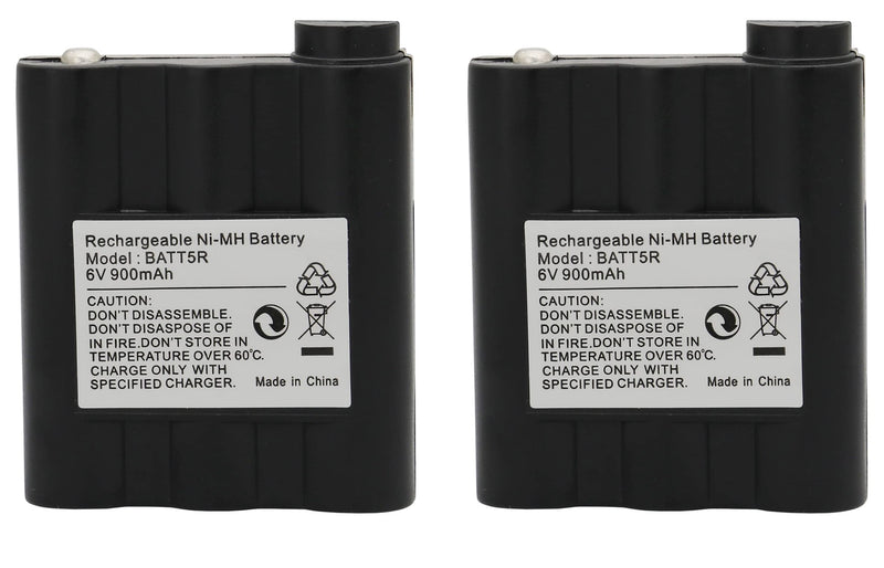 [Australia - AusPower] - Karier 2Pcs BATT5R 900mAh Ni-MH Battery Compatible for AVP7 GXT300 GXT325 GXT400 GXT450 GXT550 GXT650 GXT710 GXT760 GXT795 GXT850 GXT860 GXT900 GXT950 GXT1000 GXT1050 Radio 