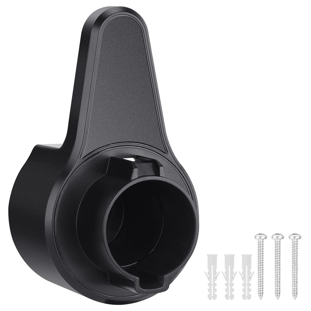[Australia - AusPower] - J&D J1772 Charger Nozzle Holster Dock, EV Type 1 Plug Holder Wall Mount Charging Cable Organizer Wall Bracket Charger Holder for J1772 Connectors Black 