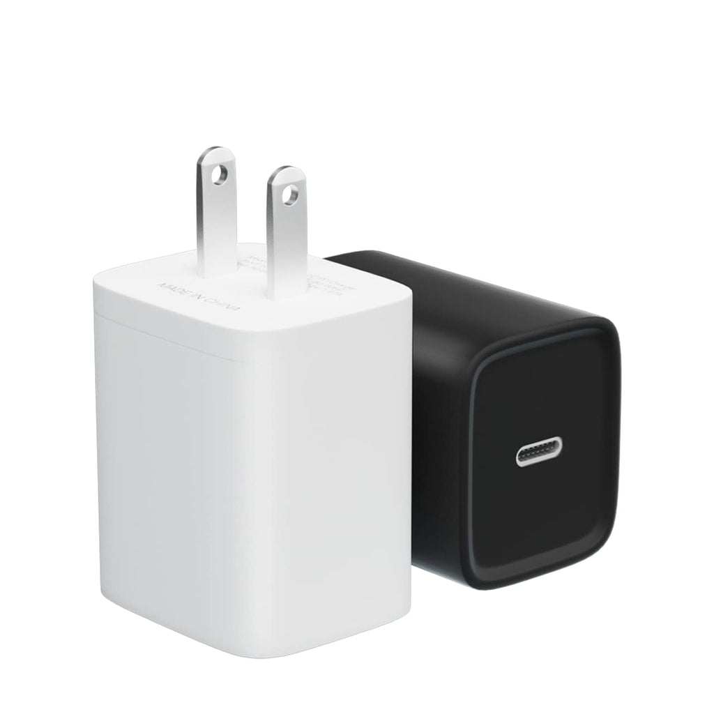 [Australia - AusPower] - USB C Wall Charger,TYLIYCOO 20W USB-C Fast Charger Block, PD Power Adapter Compatible for iPhone 13/13 Mini/13 Pro/13 Pro Max/12 Series,Galaxy S21,Pixel 4/3,iPad Pro and More(2Pack) (White&Black) white and black 