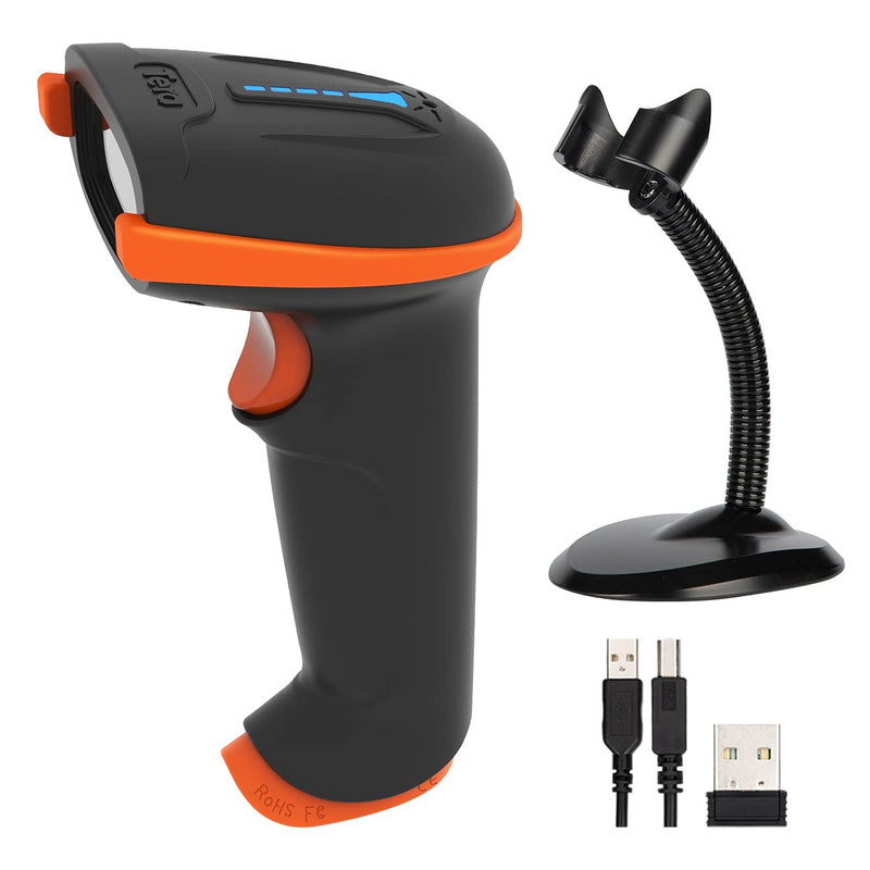 [Australia - AusPower] - Tera Barcode Scanner Wireless 1D Laser Cordless Barcode Reader with Battery Level Indicator, Versatile 2 in 1 2.4Ghz Wireless and USB 2.0 Wired with Stand Model 5100-Z 