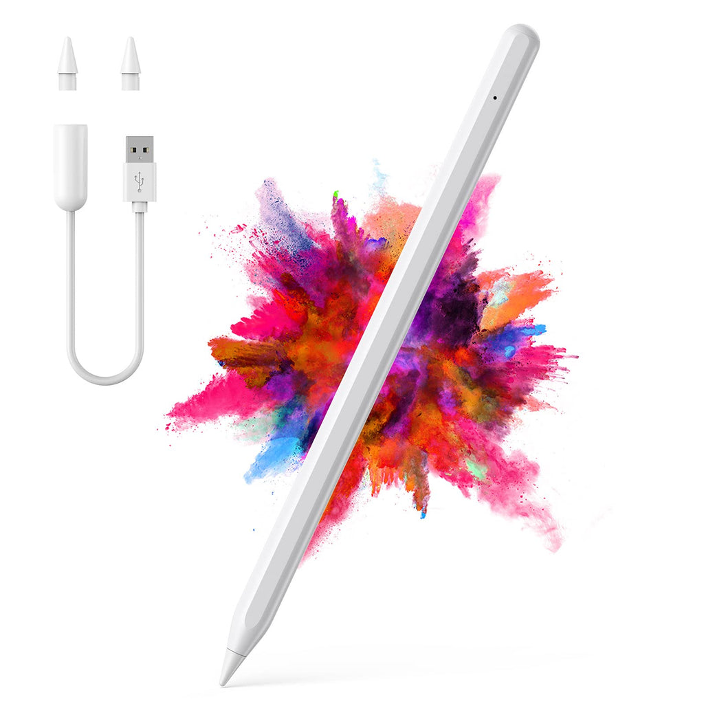 [Australia - AusPower] - Stylus Pen for iPad with Magnetic Adsorption, Active Digital Stylus Pencil with Palm Rejection and Tilt Detection for Apple iPad 6/7/8th Gen,iPad Pro 11/12.9 inch, iPad Mini, iPad Air 