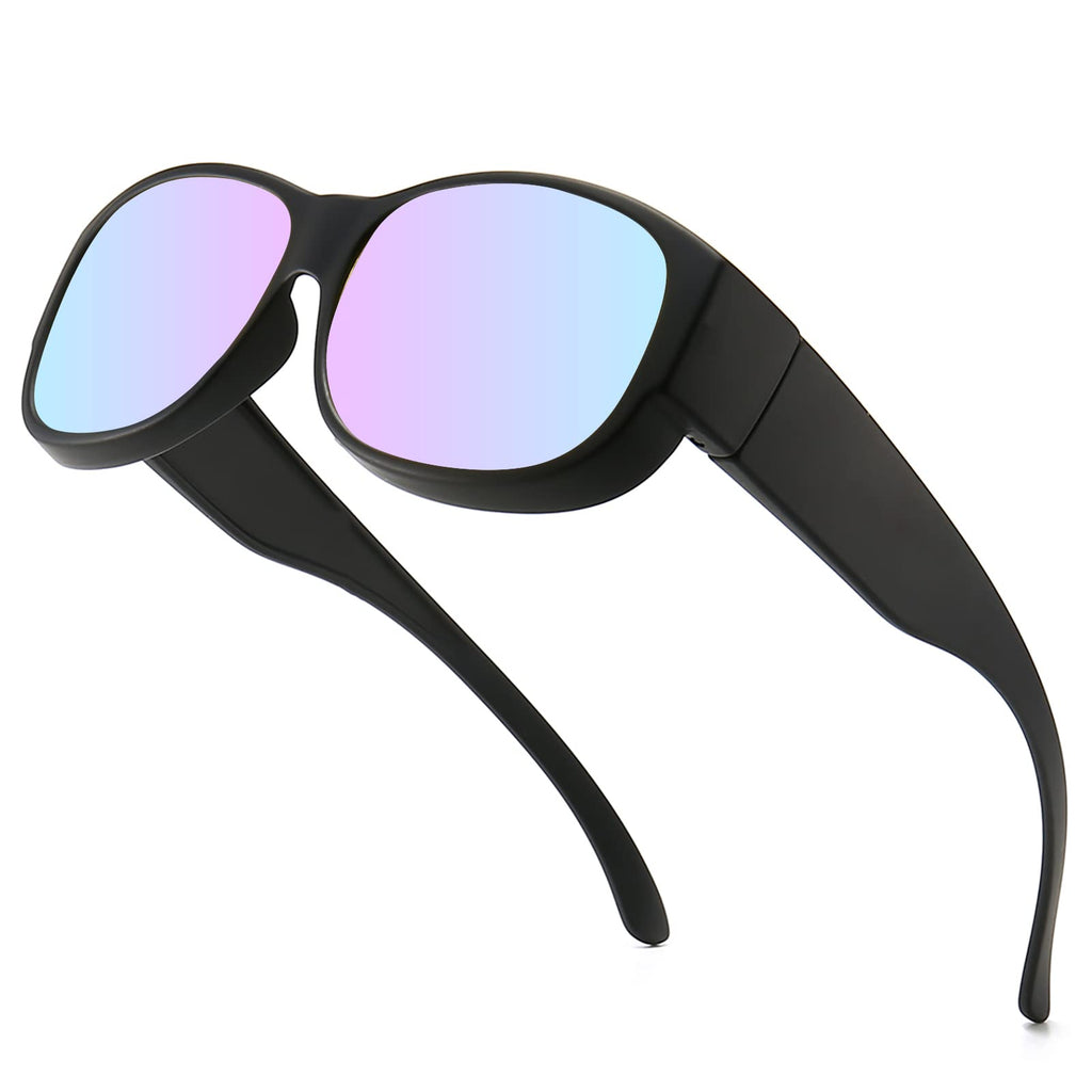 [Australia - AusPower] - Color Blindness Sunglasses for Men Red-Green Color Blind Eyeglasses Colorblind Glasses for Outdoor and Indoor Color Corrective Glasses Thick Black Frame 