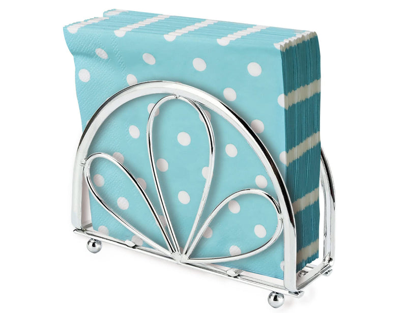 [Australia - AusPower] - LEVIMETREE Silver Napkin Holder - Stainless Steel Napkin Holders for Tables Modern Serviette Holder Tissue Dispenser Perfect for Outdoor Events - Dining Table Napkin Holder, Lazy Susans Napkin Holder 