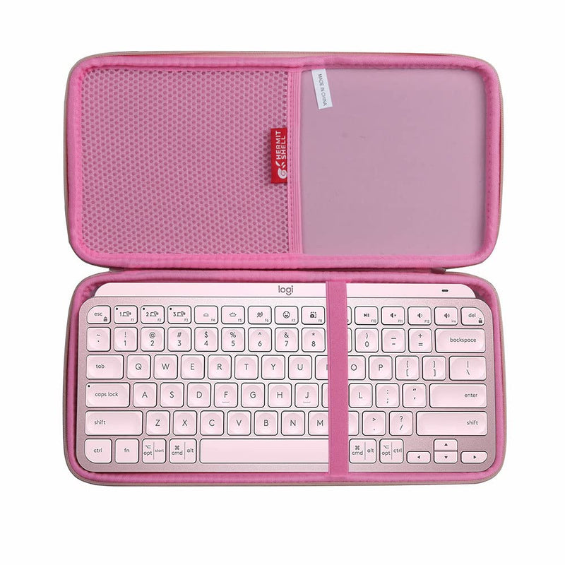 [Australia - AusPower] - Hermitshell Hard Travel Case for Logitech MX Keys Mini Minimalist Wireless Illuminated Keyboard (Rose Gold + Pink) 