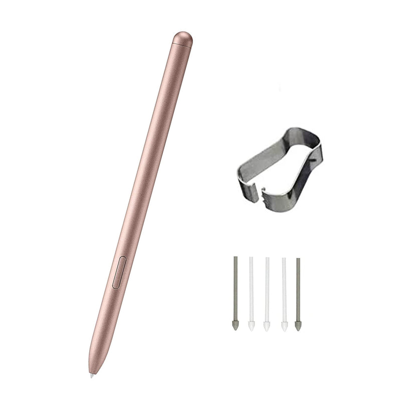 [Australia - AusPower] - Rose Golden Tab S7 / S7 FE Pen Replacement Pointer Stylus Pen for Samsung Galaxy Tab S7, Tab S7 FE S Pen Stylus (Without Bluetooth) + Tips/Nibs 