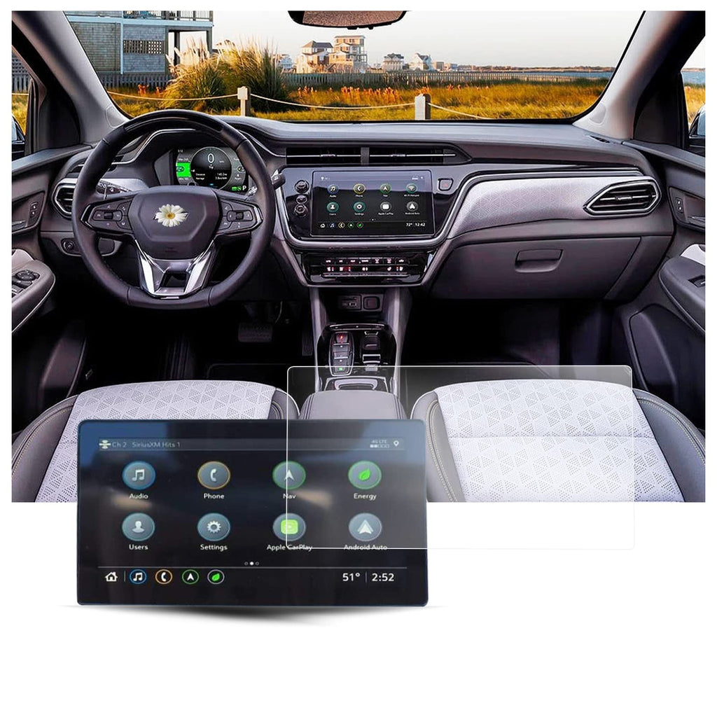 [Australia - AusPower] - BIXUAN [2 Pack] Car Navigation Screen Protector Foil for 2022 Bolt EUV 10.2-inch GPS Display Touchscreen Protective Film Center Control Infotainment PET Plastic Screen Protector for Car 2022 Bolt EUV Accessories 