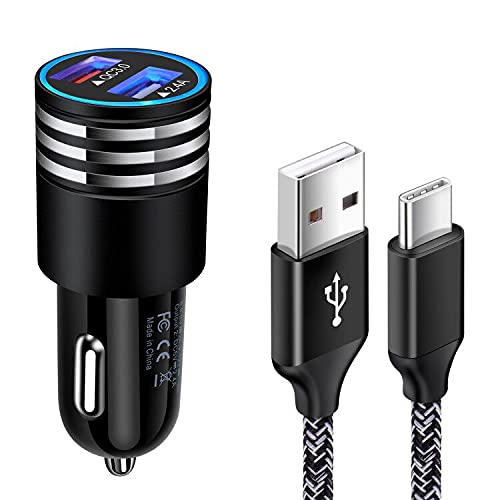 [Australia - AusPower] - Type C Car Charger Fast Charging USB C Car Charger Adapter Plug Android Phone Charger Cable Cord for Moto G Stylus Power G8 G7,Google Pixel 6 Pro 6,Samsung Galaxy S21 S20 Ultra Plus S10 A10e A31 A32 