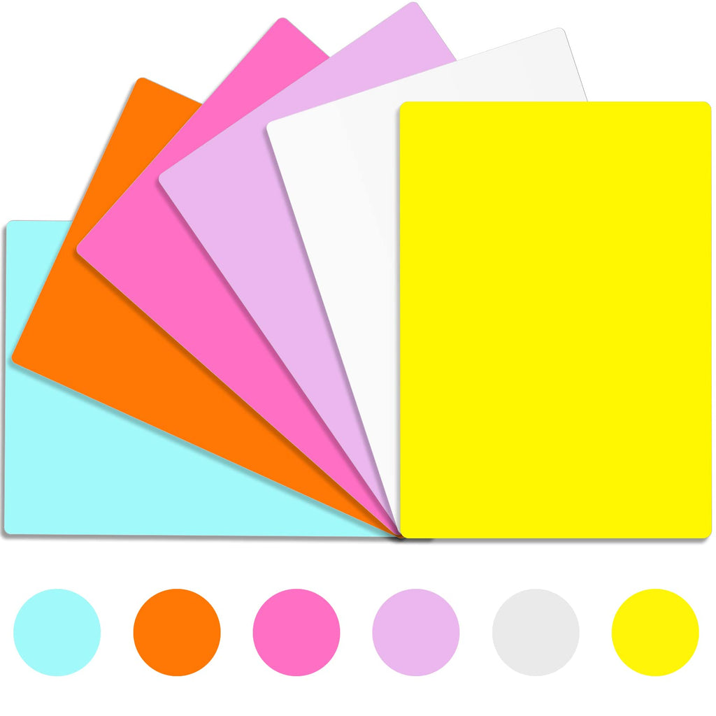 [Australia - AusPower] - Dry Erase Sticky Notes - 6 Colors Reusable A4 Size Whiteboard Stickers 6 Pack, Suitable for All Smooth Surface, Suitable for Labels, Lists, Reminders and Decals. Washable, Removable 