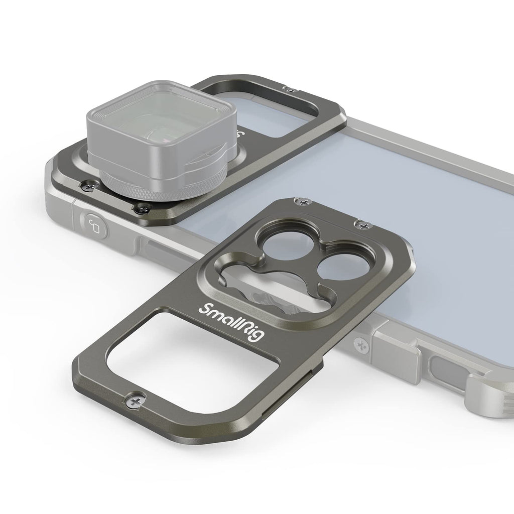 [Australia - AusPower] - SmallRig 17 mm Threaded Lens Backplane Adaptor, Aluminum Alloy Lens Backplane Sturdy and Wear-Resistant, Lens Backplane Only for SmallRig Phone Cage for iPhone 13 Pro Max Cage -3634 3634 