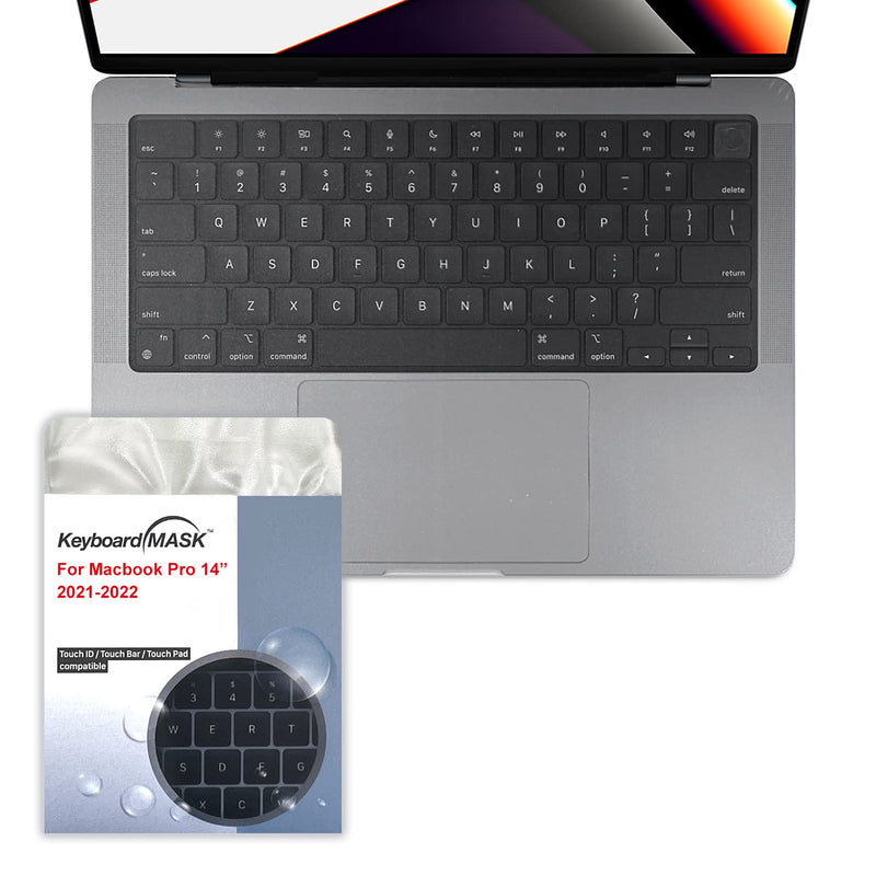 [Australia - AusPower] - KeyboardMask for MacBook Pro 14" Full Cover for Keyboard + Touchbar / Pad / ID Work While Covered Ultra Thin Keyboard Cover Protector Waterproof Anti-Dust MacBook Pro 14 (2021) 