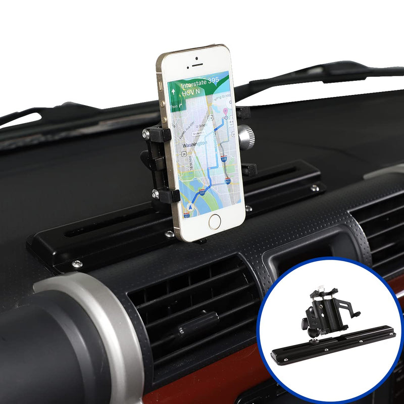 [Australia - AusPower] - Car Phone Mount Fit for Toyota FJ Cruiser 2007-2021, Phone Holder for Dashboard Hands Free Track Cradle, Car Dash Mount Cell Phone Stand, Black 