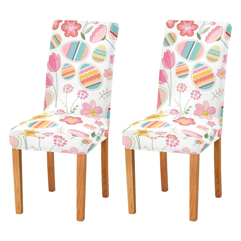 [Australia - AusPower] - xigua Easter Egg Stretch Chair Covers Set of 4 Removable Washable Dining Chair Slipcovers for Kitchen Dining Room Hotel Decor 4 Pack 