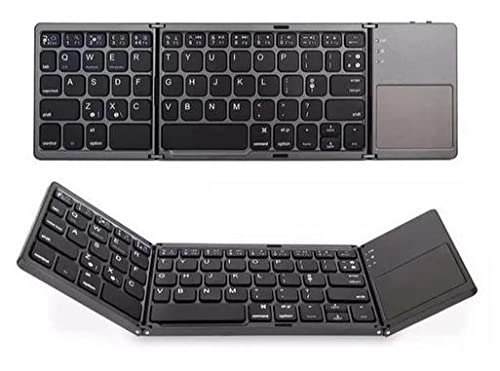 [Australia - AusPower] - Ares Foldable Bluetooth Keyboard - Your Wireless Gadget on The go! (Black) Black 