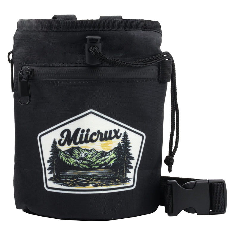 [Australia - AusPower] - Miicrux Chalk Bag, Rock Climbing, Bouldering, Adjustable Belt, 2 Zippered Pockets, Brush Loops, Weightlifting, Gymnastic, Crossfit, Dog Treat Bag 