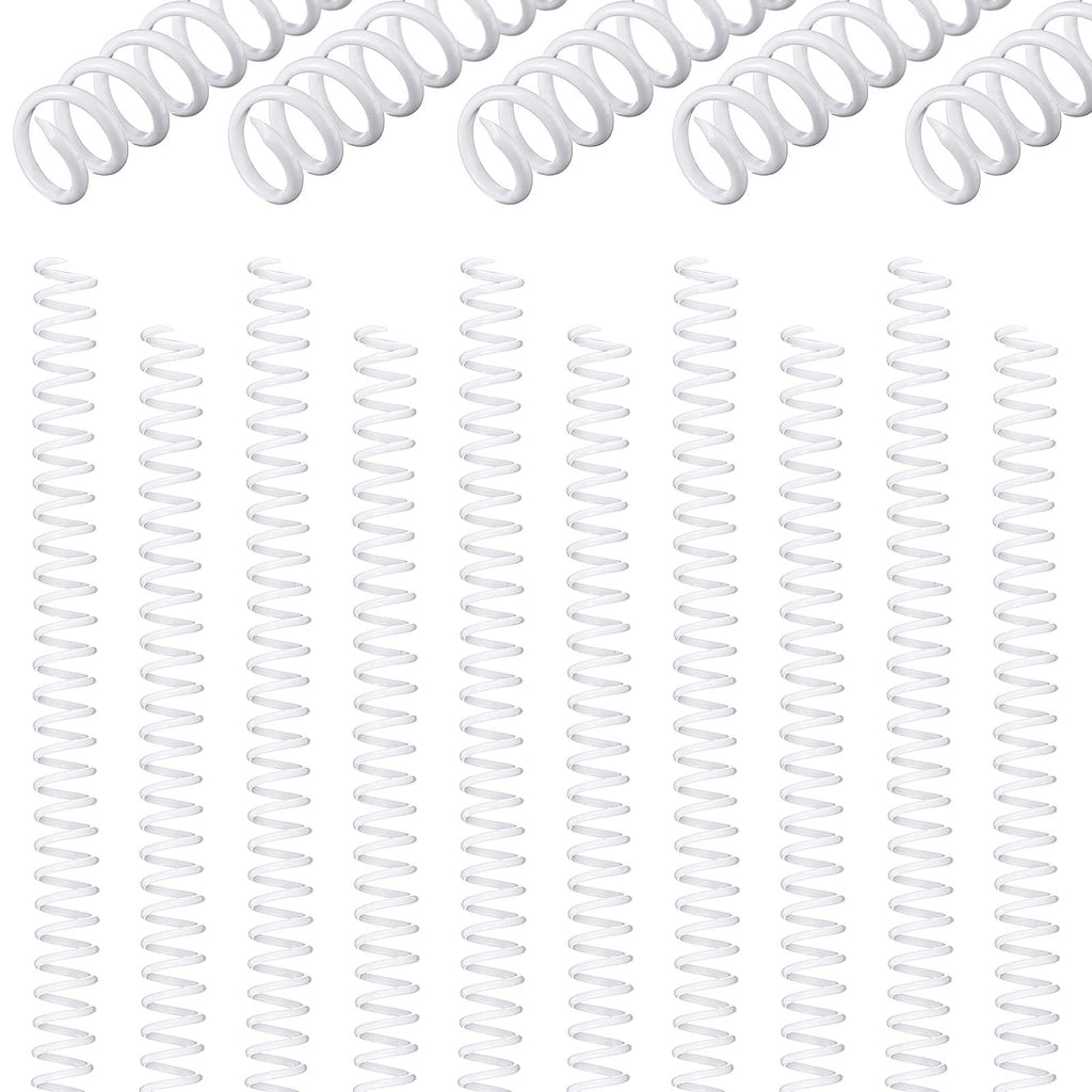 [Australia - AusPower] - 30 Packs 8 mm/ 5/16 Inches Spiral Binding Coil White Coil Bindings Spines 4:1 Pitch 54 Sheet Capacity Plastic Binder Combs Spines for Book, Notebook, Business Proposals, Reports, Menus 