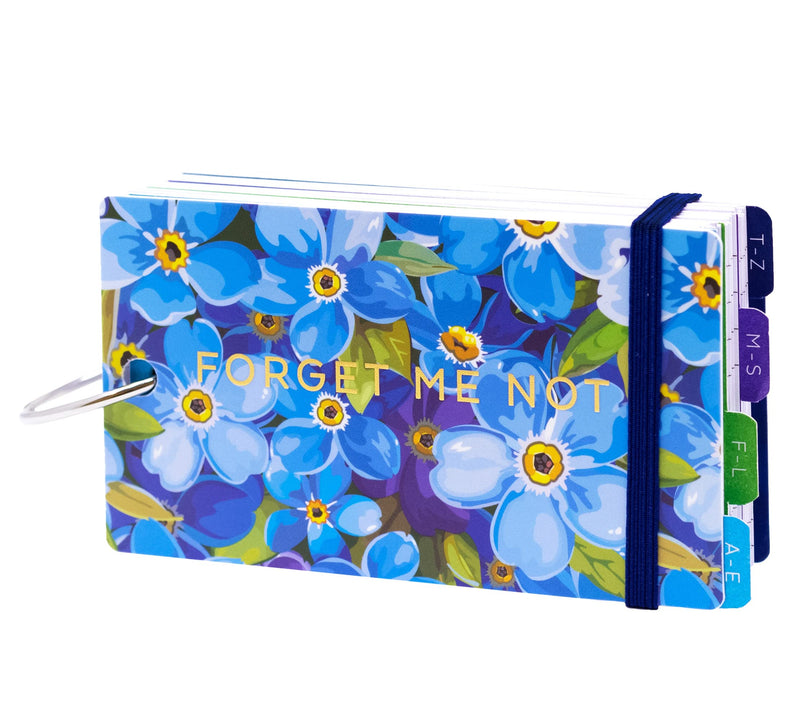 [Australia - AusPower] - Steel Mill & Co Password Book with Alphabetical Tabs, Password Keeper Holds 600 Passwords, Blue Floral Personal Organizer for Home or Office, Forget Me Not 