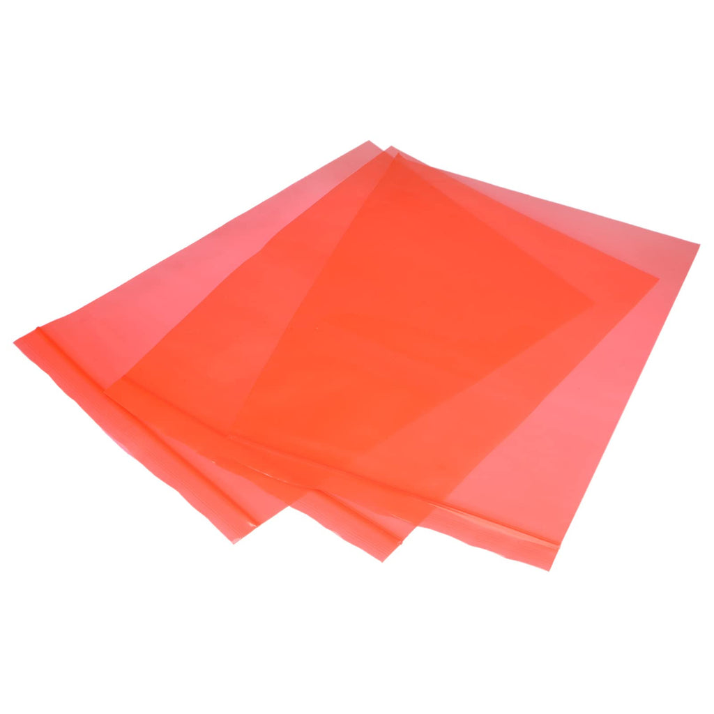 [Australia - AusPower] - MECCANIXITY Anti Static Bags Shielding Bag 7x10inch(18x26cm) Red Transparent Resealable for Hard Drive HDD SSD 50pcs 