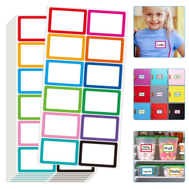 [Australia - AusPower] - 540 Pcs 12 Colors Name Tags Stickers, 2"x3"Plain Name Tag Labels Colored Blank Name Stickers for School Office Home Clothes and Mailing 