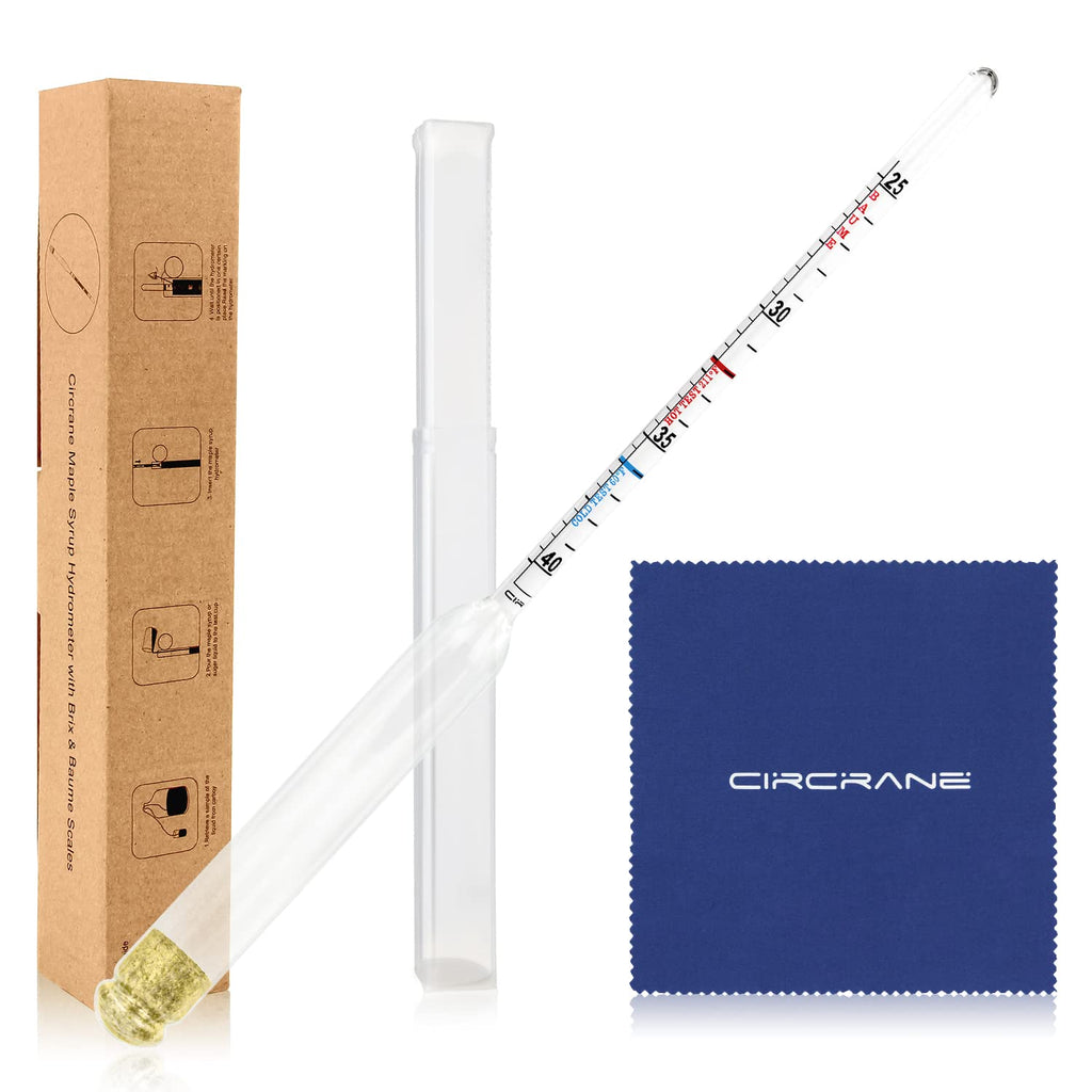 [Australia - AusPower] - Circrane Maple Syrup Hydrometer with BRIX & Baume Scales, Density Meter for Sugar and Moisture Content 