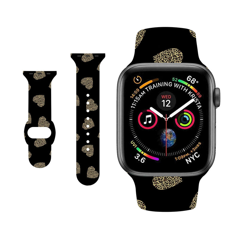 [Australia - AusPower] - BONICI Smart Watch Band for Apple Watch iWatch 7/6/SE/5/4/3/2/1 (38mm 40mm 41mm), Beautiful Elegant Love Heart Valentine Snowman Sport Soft Silicone Rubber Replacement Bands -I(M/L) I 38/40/41mm(M/L) 