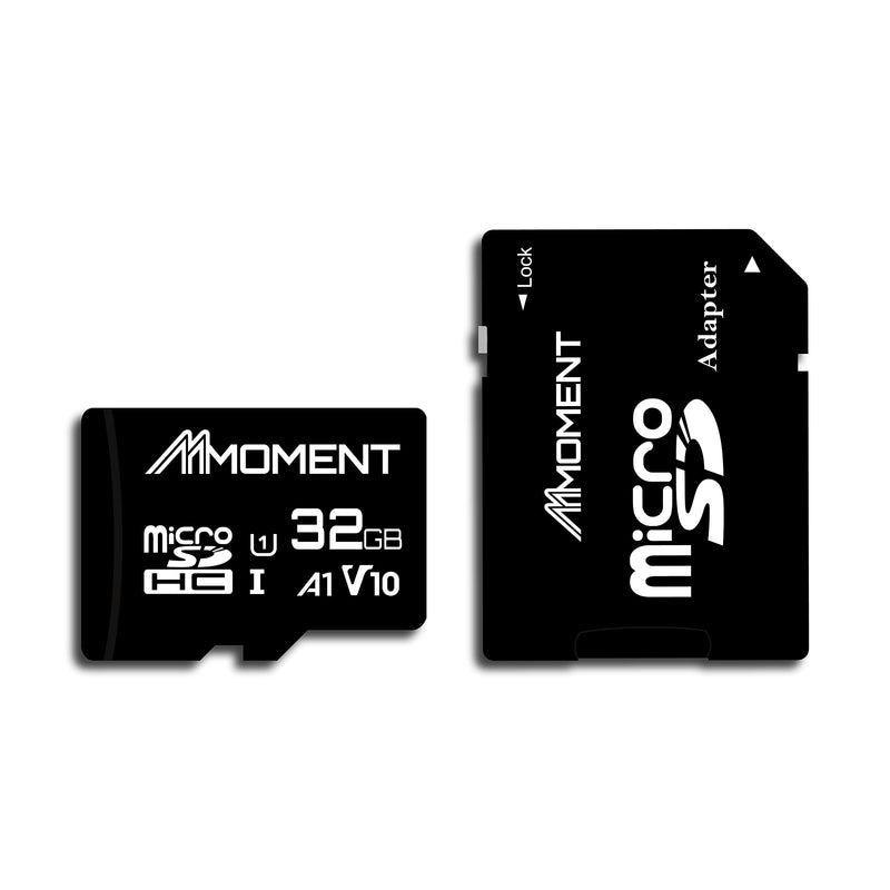 [Australia - AusPower] - MMOMENT Micro SDHC Card, A1, UHS-I, U1, V10, Class 10 Compatible, Read Speed Up to 90 MB/s, SD Adapter Included (32GB, Black - A1, U1, V10) 32GB, Black - A1, U1, V10 