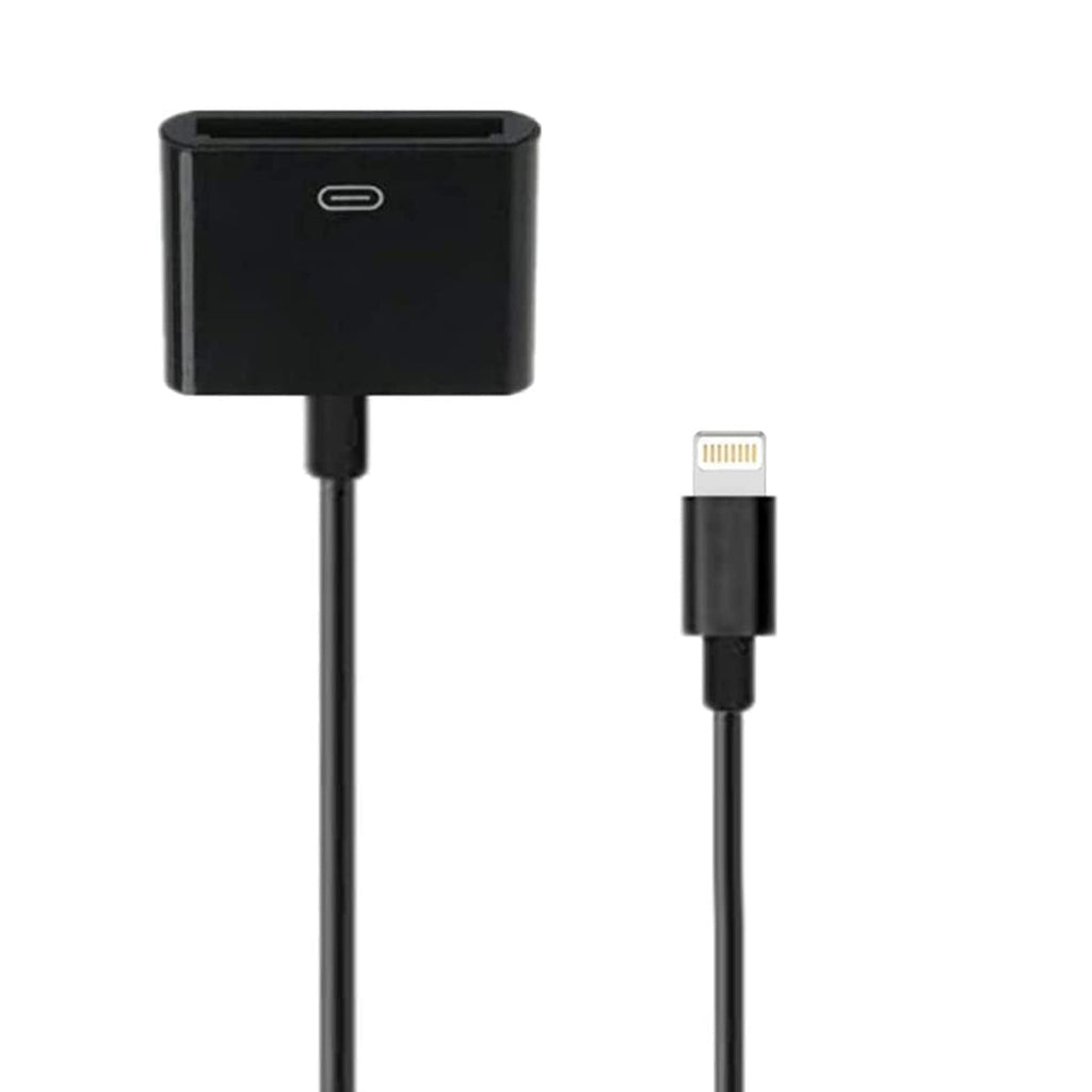 [Australia - AusPower] - Apple Lightning to 30-Pin Adapter，MFi Certified 8 Pin Male to 30 Pin Female Converter with iPhone Charger Cable Cord Compatible iPhone 13 12 11 X 8 7 6P 5S 4S 4 3 3G/iPad/iPod-(Black) Black 