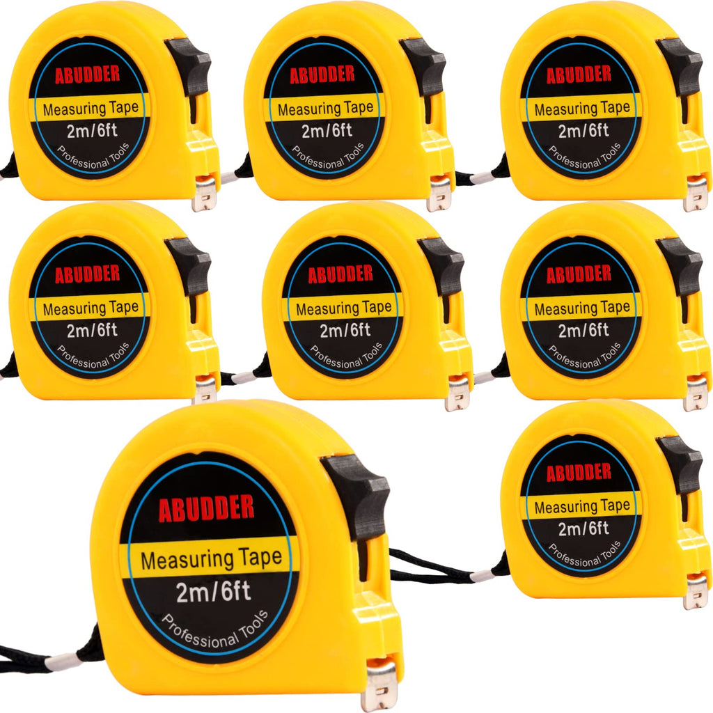 [Australia - AusPower] - 8 Pieces Measuring Tape Measures,Small Tape Measures Retractable Metric Tape Measures for Surveyors, Engineers and Electricians (8) 