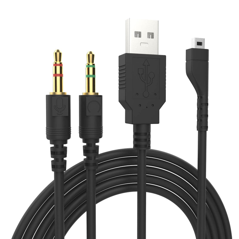 [Australia - AusPower] - 3.5mm Replacement Arctis Headset Cord Audio Cable Charging Wire Compatible with SteelSeries Arctis 7, Arctis 5, Arctis 3, Arctis Pro Wireless, Arctis Pro Gaming Headsets to PC Laptop 