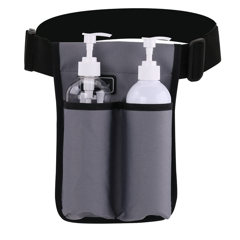 [Australia - AusPower] - Massage Bottle Holster -2 Adjustable Massage oil Bottle Pack (2 Bottle, Grey) 2 Bottle 