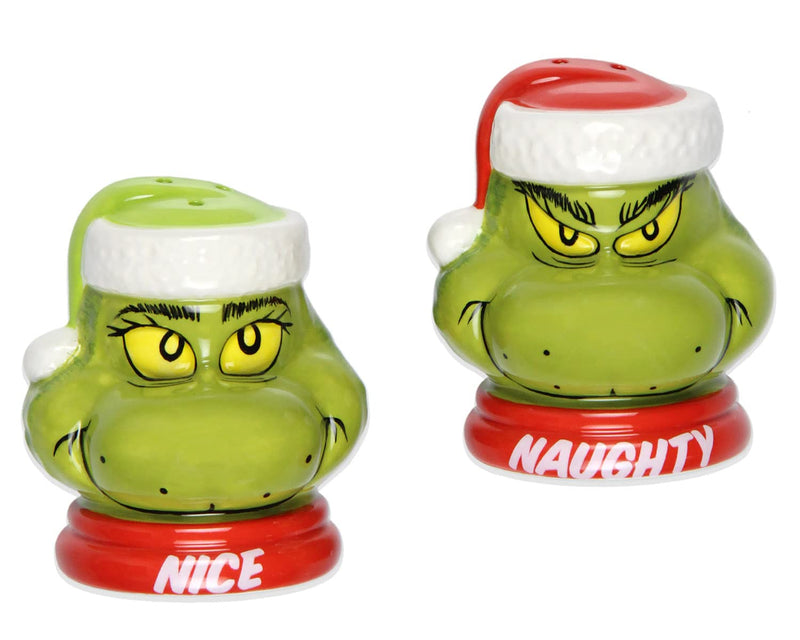 [Australia - AusPower] - Dr. Seuss The Grinch Naughty or Nice Salt And Pepper Shaker Set 