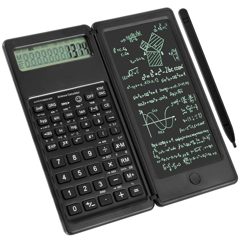 [Australia - AusPower] - Upgraded Scientific Calculator with 6" LCD Writing Tablet- 10-Digit Engineering Calculator Foldable Scientific Function Calculator Electronic Handwriting Calculator for College High School Office 