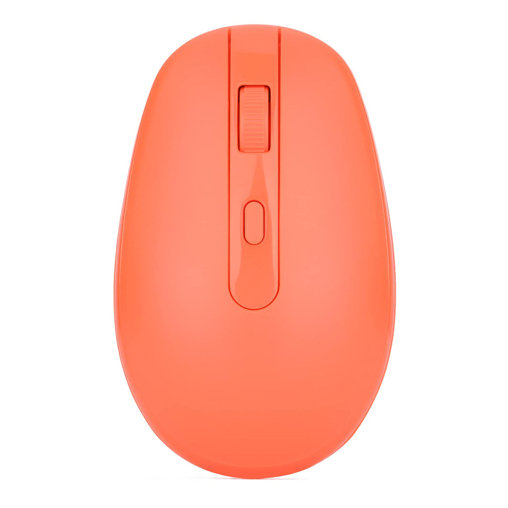 [Australia - AusPower] - Wireless Mouse ,Rii RM700 2.4G Silent Mouse with 3200 DPI ,Computer Mouse with USB Nano Receiver for Laptop,PC,Mac,Chromebook,Windows and School Work(Orange) Orange 