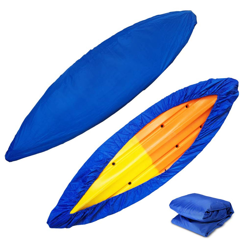 [Australia - AusPower] - Relaxyee Kayak Cover Waterproof Kayak Canoe Cover Storage Dust Cover UV Protection Paddle Board Cover Fishing Boat Sunblock Shield for Outdoor Storage Blue 6.9-8.2 ft 