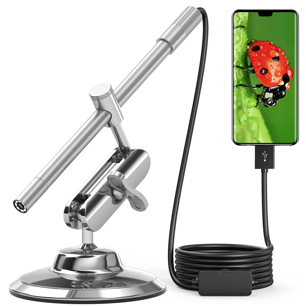 [Australia - AusPower] - USB Digital Microscope, 10DM True 200x Magnification Handheld Microscope with Metal Stabilizer, Compatible with PC & Android Device 