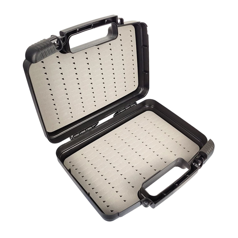 [Australia - AusPower] - Streamer Fly Boxes Click Lock Large Streamer Flies Foams Fishing Tackle Box Boating Fishing Boxes 10.43X8.27X3.15inch (Boat box M-Black) Boat box M-black 