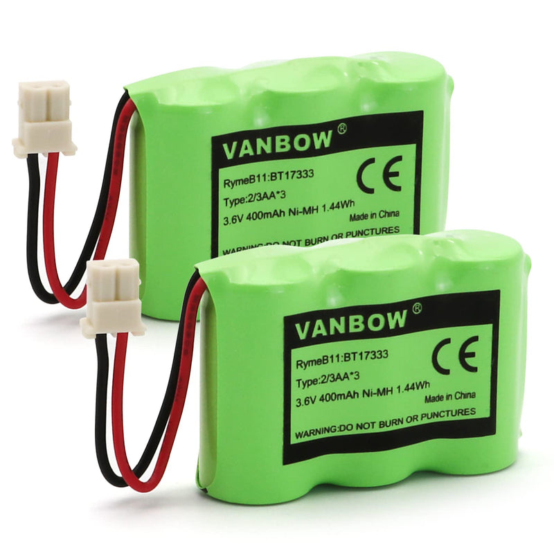 [Australia - AusPower] - BT17333/BT27333 Cordless Phone Battery BT-17333 BT-27333 BT17233 BT27233 CS2111 01839 CLT3500 GESPCH06 43-3215 2/3AA 3.6v 400mAh (2) 