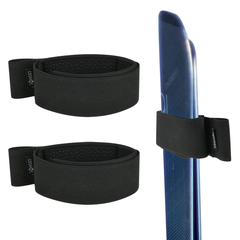 [Australia - AusPower] - Cosmos 2Pcs Ski Fasteners Tape Skis and Pole Carrier Strap Adjustable Ski Wraps Ties for Carrying Ski Gear Winter Avoid The Struggle and Effortlessly 