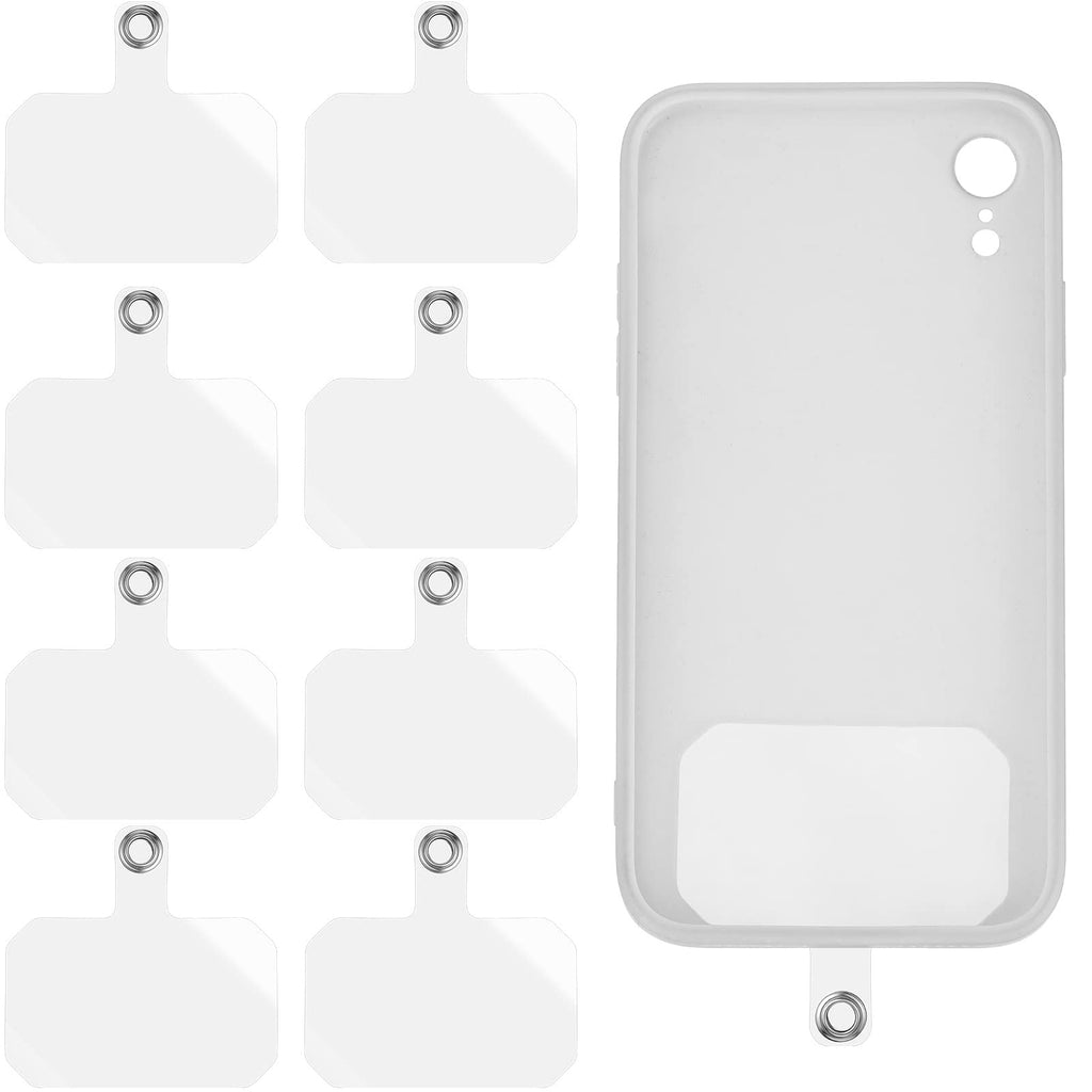 [Australia - AusPower] - 24 Pcs Phone Tether Tab Clear Phone Tether Phone Lanyard Patch TPU Replacement Patches for Smart Cell Phone Safety Tether Transparent Universal Non Adhesive with Metal Compatible with Smartphones Case 