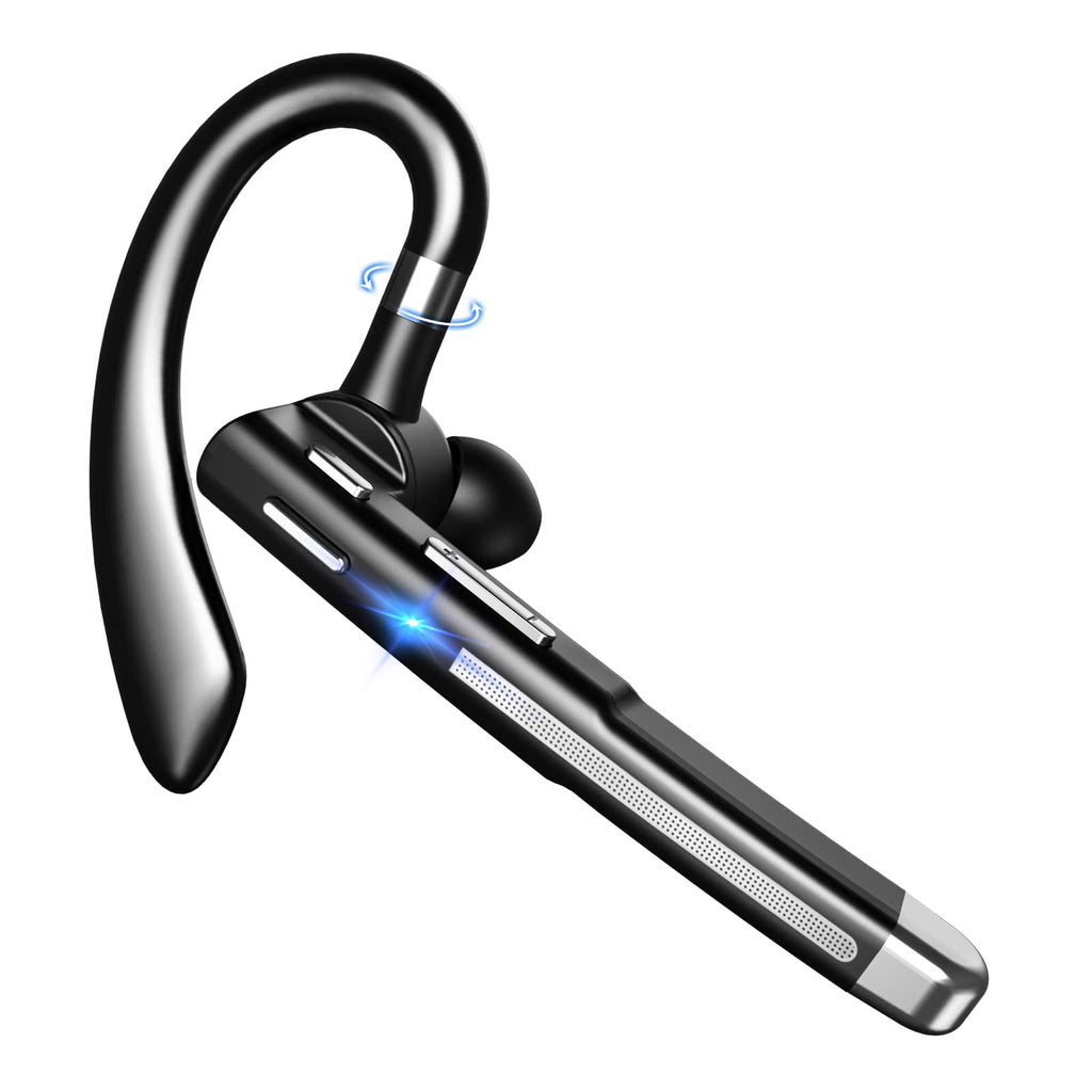 [Australia - AusPower] - Bluetooth Headset,Wireless Bluetooth Earpiece V5.1 Hands-Free Earphones CVC 8.0 Noise Canceling with Dual-Mic for Driving/Business/Office, Compatible with iPhone and Android- Black… 