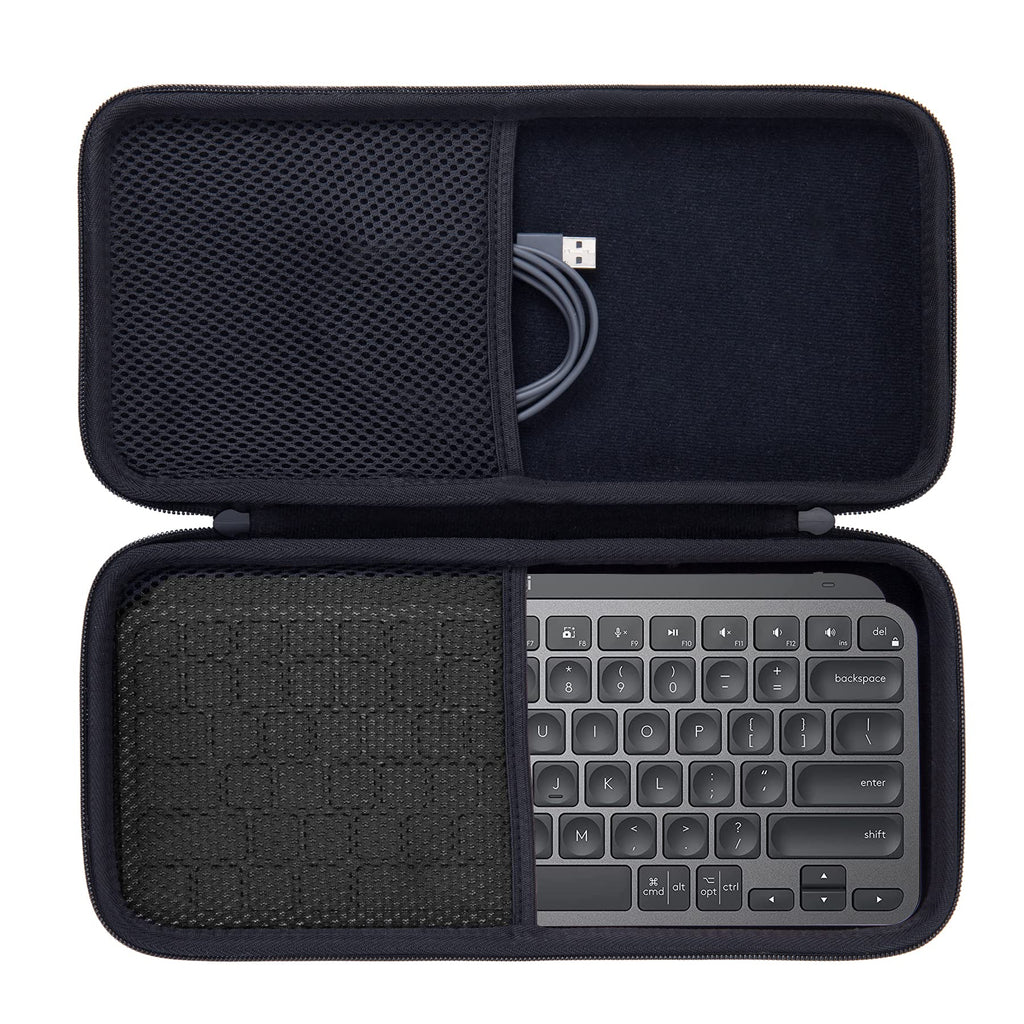 [Australia - AusPower] - Aenllosi Hard Carrying Case Compatible with Logitech MX Keys Mini Advanced Wireless Illuminated Keyboard (Black) Black 