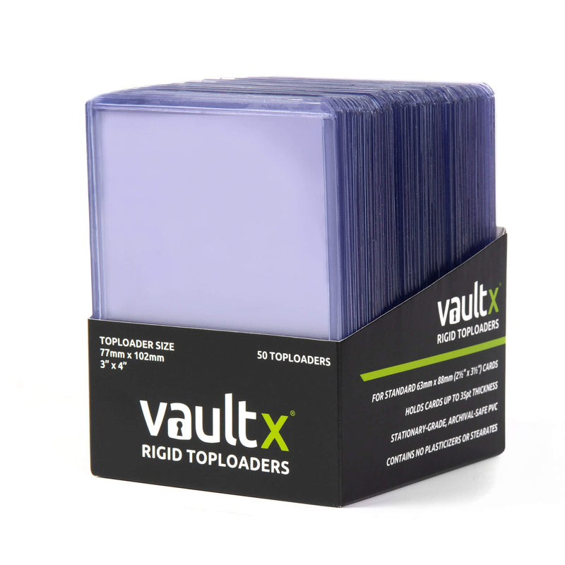 [Australia - AusPower] - Vault X Toploaders - 3" x 4" 35pt Rigid Card Holders for Trading Cards & Sports Cards (50 Pack) 