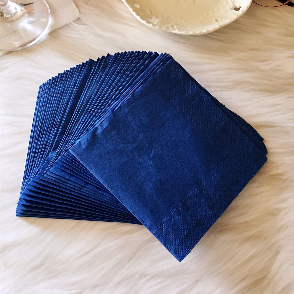 [Australia - AusPower] - 100 pcs Disposable Dinner Napkins Paper Napkins Premium Cloth Like Napkins Ideal For Restaurant Events Weddings Birthday Party blue 