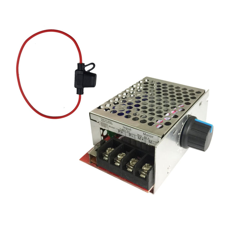 [Australia - AusPower] - Proshopping DC 7-70V 30A PWM Motor Speed Controller, 12V 24V 36V 48V Mini Control Switch, Adjustable Regulator with 30 Amp Fusefor - for Electric Motor, Brush Car, Generator, Fan, Powerwheels 